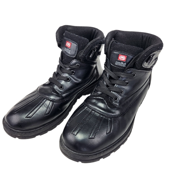 Ecko Unlimited Black Kids Youth Boots Size 6 Lace Up - Picture 3 of 13